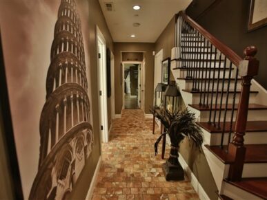 hallway with staircase leading up